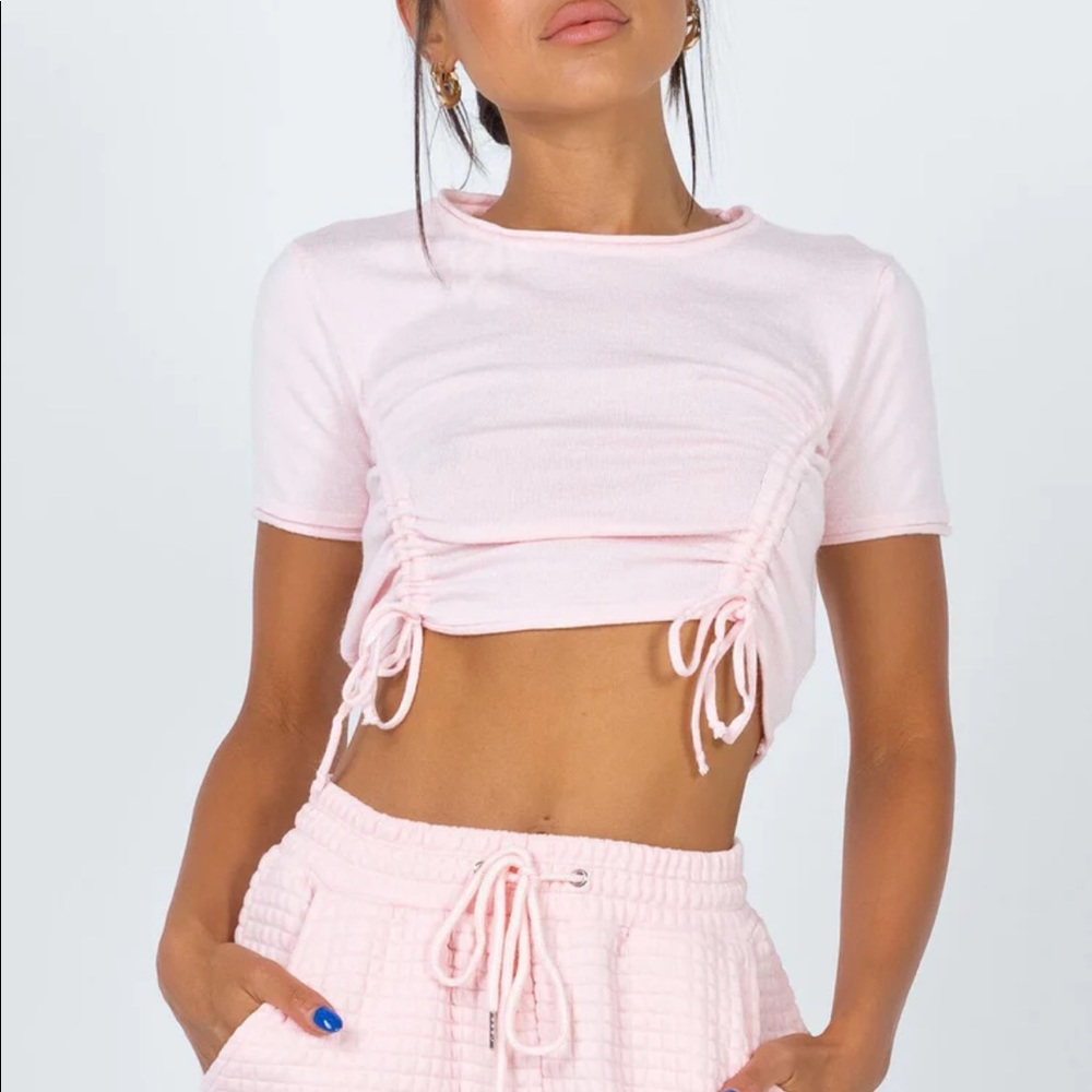 Princess Polly Pink Tie crop top XS/S